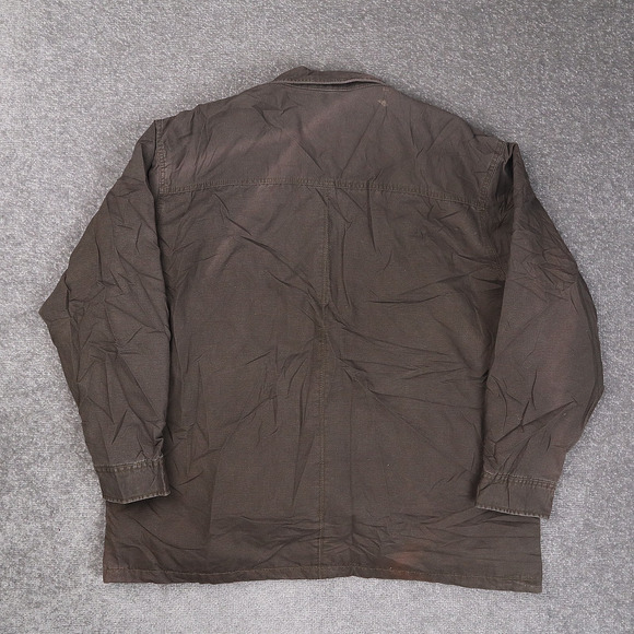VTG 90s Arrow Blue Jean Co Sun Faded 2XL Brown Long Sleeve Full Snap Work Jacket - Picture 2 of 11